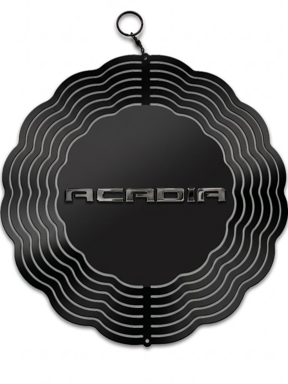10" GMC Acadia Chrome Metal Kinetic Wind Spinner - Hanging Yard Art Decor